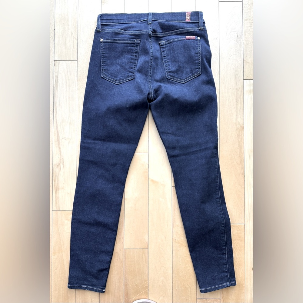 7 For All Mankind Skinny Jeans in Dark Blue
